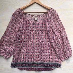Lucky brand boho tunic top
